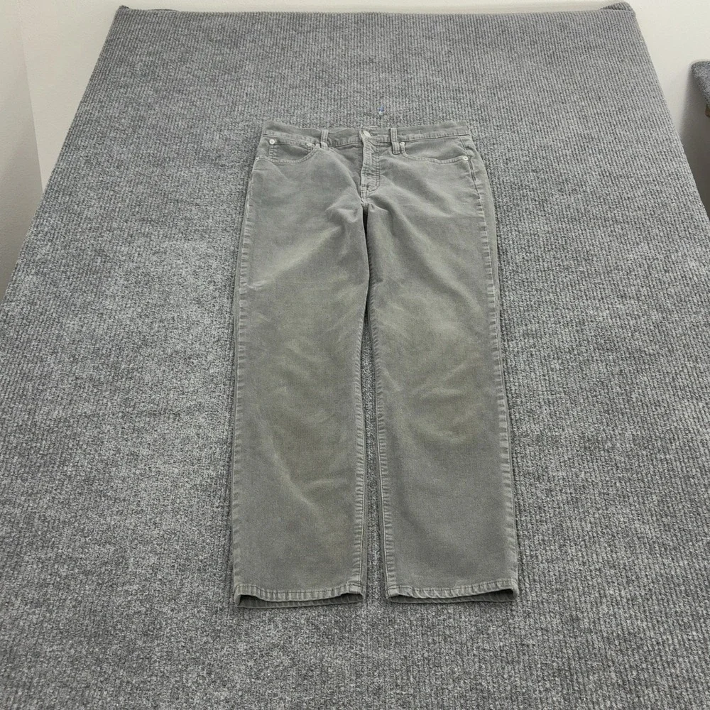 J Crew Pants Mens 30 Gray Corduroy Slim Straight Casual Style